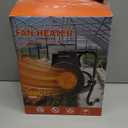 Buyplus Greenhouse Heater with Digital Thermostat, 1500W Outdoor Heaters for Patio, Overheat Protection & 3S Fast Heating, Electric Space Heater for Patio, Garage, Greenhouse, Flower House, Silver