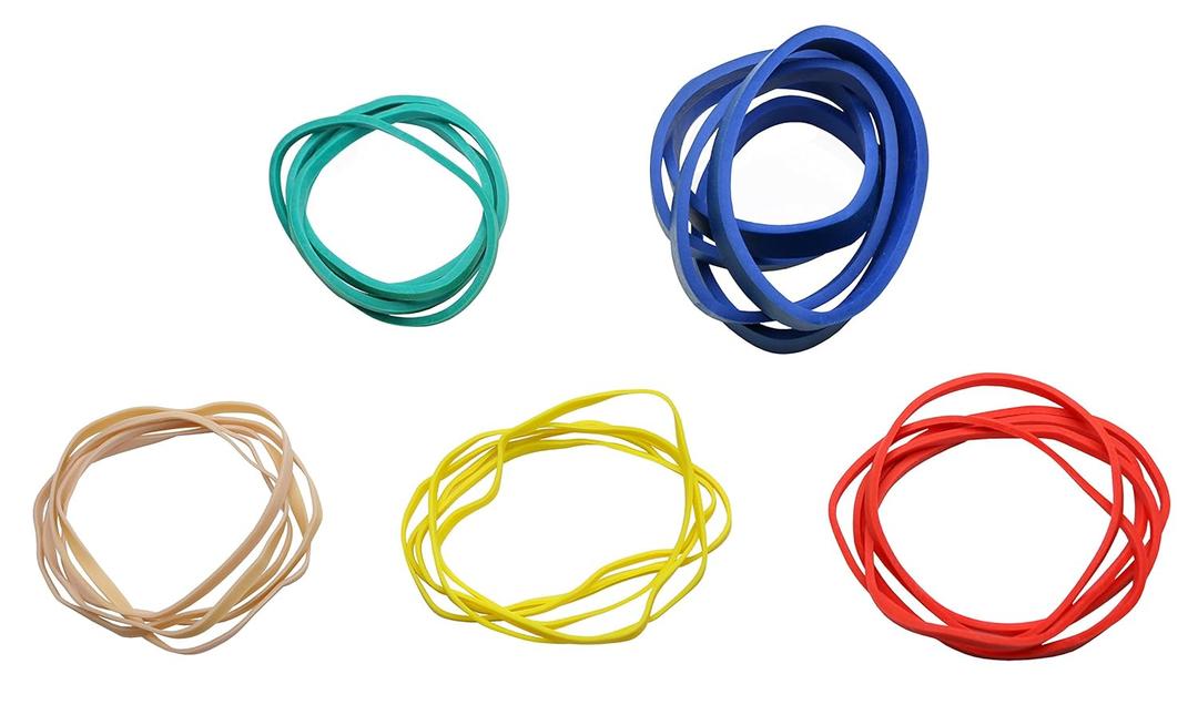 CanDo 10-1855 Hand Exerciser, Additional Latex Free Bands, 5 Pack Set