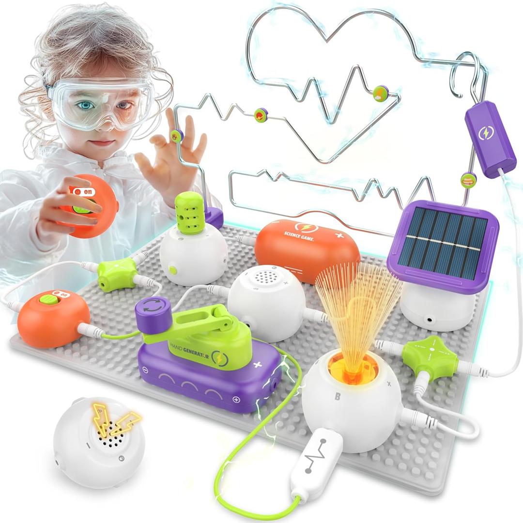 Science Kits for Kids - STEM Kits for Kids, Electronics Exploration Kit, Over 150 Projects, 14 Circuit Parts, STEM Educational Toy Gifts for Kid Boys Girls Ages 3 4 5 6 7 8 9 10 11 12