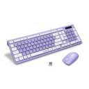Wireless Keyboard and Mouse Combo, Reccazr 2.4G Full-Sized Keyboard and Mouse Cordless, 3 DPI Adjustable Mouse, Dual-System Keyboard for Computer/Laptop/Windows/Mac 