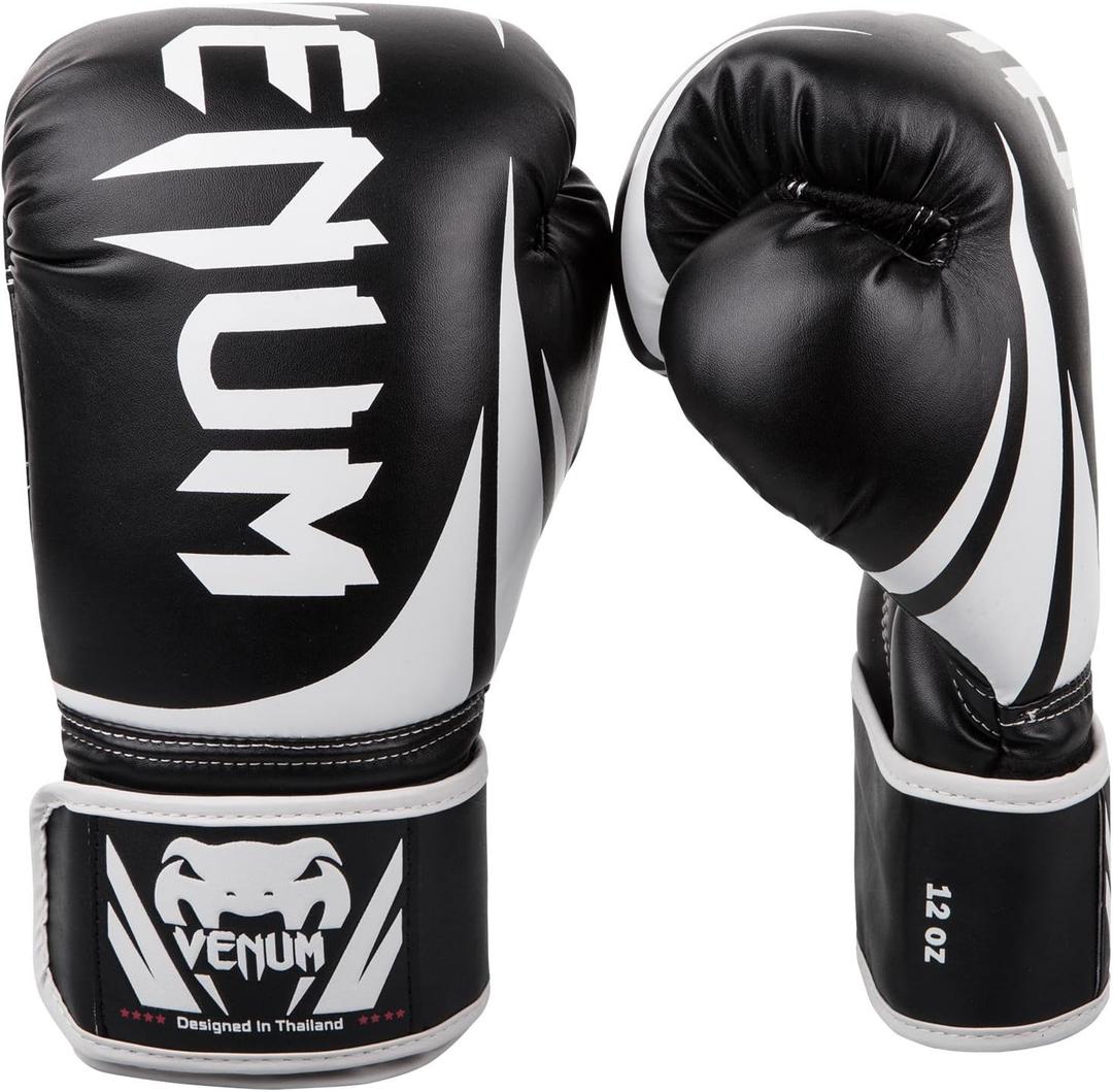 Venum Challenger 2.0 Boxing Gloves (14 oz, Black/White)