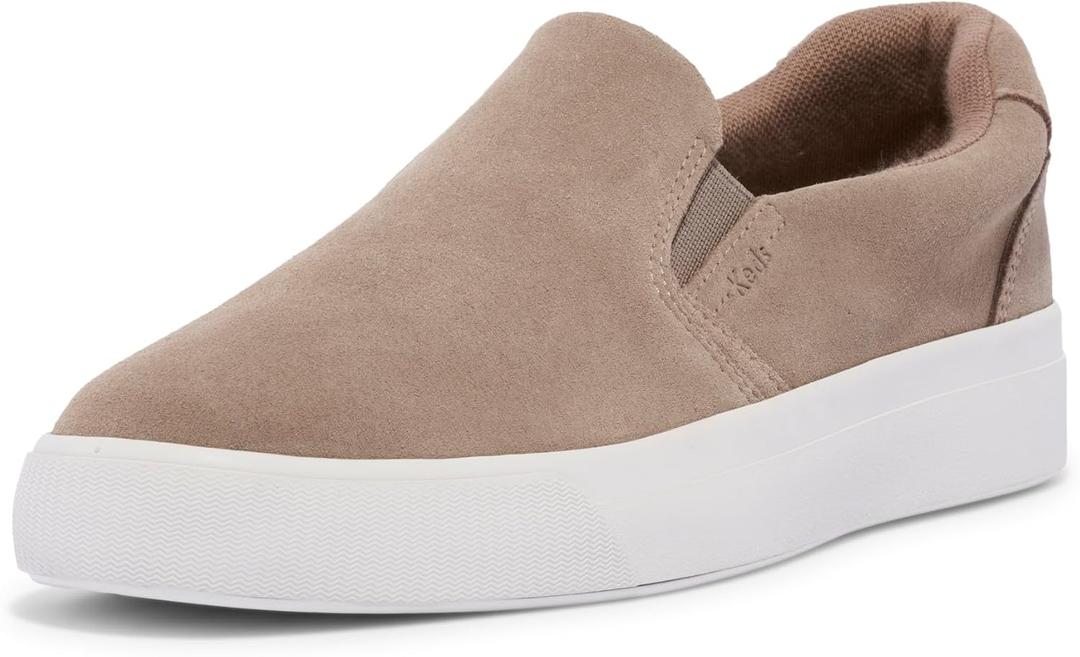 Keds Womens Pursuit Slip-on (8.5, Taupe Suede)