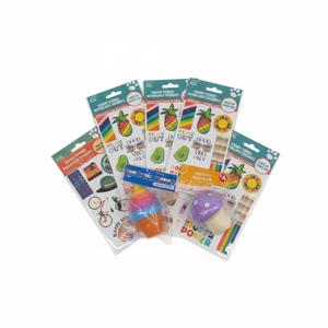 2 Set Squishy Purple Mushroom and Rainbow Cupcake Fidget toys, 7 Pack Fidget stickers