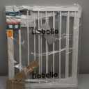 Babelio Metal Baby Gate, 29-48 Auto Close Easy Install Pet Gate, Extra Wide Walk Thru Child Safety Gate, Pressure Mounted Dog Gate for Doorways & Stairs, with Y Spindle Rods, White