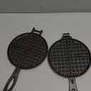 7 Inch Round Cast Iron Waffle Iron Plant oil care Two Piece Hinged Non Electric Waffle Maker For Commercial Breakfast Kitchens