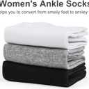 CHARKING 8 Pairs Ankle Socks for Women - Non Slip Cotton No Show Low Cut Casual Socks (S)