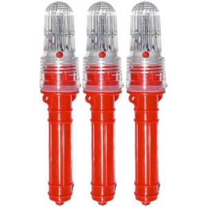 3PCS Boat Flares Coast Guard Approved Marine Electronic Boat Flare Waterproof Emergency Signals Boats Strobe Safety Lights (Red Green(3PCS))