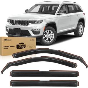 Nilight in Channel Rain Guards for Jeep Grand Cherokee L 2021 2022 2023 2024 Window Deflectors, Vent Window Visors-4PCS