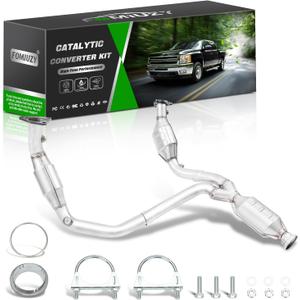 Catalytic Converter Kit Direct-Fit Chevy Silverado GMC Sierra 1500 2009 2010 2011 2012 2013 Avalanche Suburban Tahoe Yukon XL Cadillac Escalade 4.3L 4.8L 5.3L 6.0L
