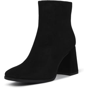 Womens Square Toe Ankle Boots Chunky Heel Causual Comfort Ankle Booties Dress Boots for Women, US 6.5