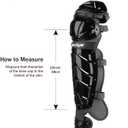 Baseball Softball Catcher Leg Guards Shin Guards for Youth Adult (Black) Left Leg