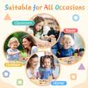 4 in 1 Montessori Toys for 2 3 4 Year Old, Wooden Color Sorting Toys for Toddlers 1-3, Preschool Learning Activities Fine Motor Matching Games, 18 Month Old Baby Boys Girls Gifts