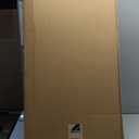 Freestanding Pet Gate Foldable 4 Panel Dog Gate Walnut Dog Gates for Stair Doorways House Indoor (2 Support Feet Included)