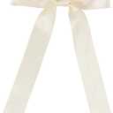 Meseey 30 Pcs Ivory Satin Bows 6 X 10 Inch Premade Bows with Twist Tie for Wedding Florist Decor, Cake Pops,Christmas Tree & Gift Wrapping(Ivory)