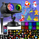 Nazuwke Christmas Halloween Projector Lights Outdoor, 2025 Upgrade Holiday Projection Light with Remote, 3D Ocean Wave & 72 HD Patterns, Waterproof Snowflake Projector for Xmas Party Yard Decor