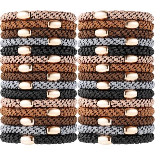 Hair Ties No Damage, Funtopia 30 Pcs Ponytail Holders Braided Hair Ties for Thick Hair, Elastics Hair Bands for Women Hair