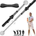 Retractable Golf Swing Training Aid, Golf Grip Trainer and Right-Handed Golf Training Aid for Chipping Hitting, Portable Grip Trainer with Click Feedback