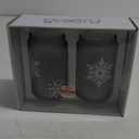 Tabletops Gallery Snowflake Soda Can Glass Set - Grey, 2 Pcs