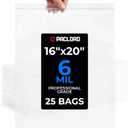 16" x 20" Extra Large Reclosable Plastic Zip Bags, 25 Count