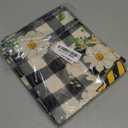 Artoid Mode Buffalo Plaid Gnomes Honey Summer Placemats Set of 6, 12x18 Inch Seasonal Summer Table Mats for Party Kitchen Dining Decoration, Black/White