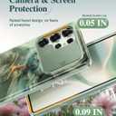 GVIEWIN for Samsung Galaxy S25 Ultra Case, [Slide Camera Cover & Built-in HD Screen Protector] [2 Front Frames] Shockproof Military Grade Protective Marble Phone Case 6.9" (Desert Dream/Green)