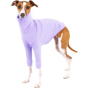 Dog Fleece Sweater Turtleneck Long Sleeve Pullover Sweatshirt Warm Puppy Clothes for Dogs (XX-Large, Purple)