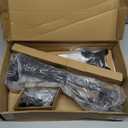 ErGear Freestanding Dual Monitor Stand for 2 Screens up to 32 inch, Heavy Duty Monitor Mount Holds Max 17.6 lbs per Arm, Height Adjustable Gaming Monitor Stand for Desk, VESA 75x75/ 100x100mm, Black