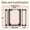 WAOWAO Clear Acrylic 40" Extra Tall Baby Gate for Stairs Modern Design Acrylic Auto Close Pet Gate, 29.52"-47.24" Wide Safety Baby Gate for Doorways,Black Clear Dog Gates Indoor, Hallways,Kitchen