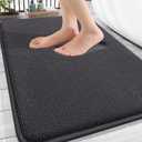 OLANLY Thick Memory Foam Bath Mat Rug 30x20, Extra Soft Absorbent Bathroom Rug, Quick Dry Bath Mats, Non-Slip, Machine Washable Carpet for Bathroom, Tub and Shower, Home Decor Accessories, Dark Grey