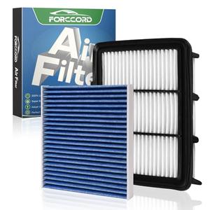 Forccord Cabin & Engine Air Filter Fit for Honda Accord 1.5L Gas 2022 2021 2020 2019 2018 Activated Carbon Cabin Filter Replacement CF10134 CA12290 Air Filter for My Accord Car