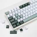 Botanical PBT Double Shot Keycap Set,174 Keys Green Keycaps Cute Keycaps 60 Percent Cherry Profile Key caps for 61/64/68/84/87/100/104/108 Mechanical Keyboard