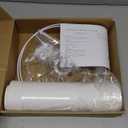 White Linen Tall Drum Lampshade, 11" Top x 11" Bottom x 12" High Lamp Shade, Lamp Shade Replacement for Table and Floor Lamps, Pendant LightHandcrafted LampshadeEasy Assembly