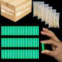 Jenaai 500 Pcs Fishing Glow Sticks Bulk for Bobbers Mini Glow Stick Rod Tip for Fishing Poles Small Glow Sticks for Night Fish Easter Eggs Easter Basket Stuffer(1 Inch,Green)