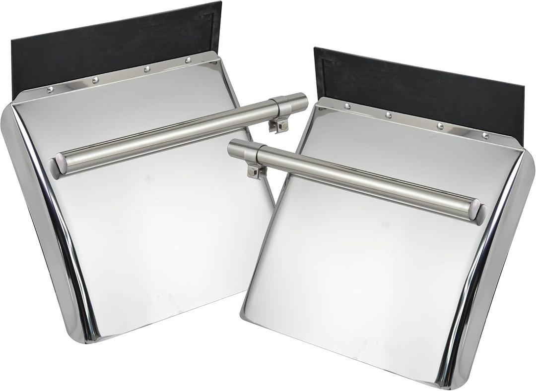 Stainless Steel Quarter Fender Set (24"x24"),Semi Truck,in pair. With mounting tube.