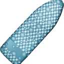 Ironing Board Cover and Pad, 18x49 Extra Wide Thick Iron Padding, Scorch & Stain Resistant Ironing Board Cover, Heavy Duty Iron Board Padded with Adjustable Fasteners Durable Elastic Edge, Berry Blue