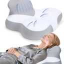 Bed Wedge Pillow for Headboard, 2026 Upgraded 2nd-Gen 10 Inch Memory Foam Wedges for Sleeping Apnea, Acid Reflux, Snoring & Back Pain Relief, Cervical Neck Pillows, Ergonomic Pillow for Couch or Floor