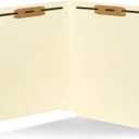 50 End Tab Fastener File Folders - Reinforced Straight Cut Tab 2 Prong Folders- Designed to Organize Standard Medical Files and Office Documents - Letter Size, Manila, 50 Pack