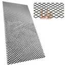 2 Pack 24" x 48" Flattened Expanded Metal Sheet, 11 Gauge Raw Steel Mesh, 1.25" x 0.6" Diamond Hole, Deburred Smooth Edges, Heavy Duty Steel for BBQ Smoker Grates, Trailers & DIY Projects