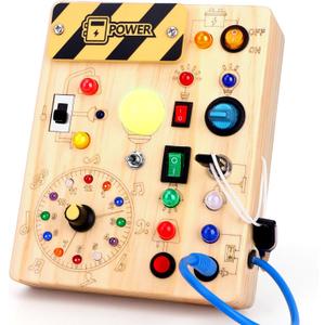 Grarain Busy Board for Toddlers - Montessori Educational Toy for 1-3 Year Old Boys & Girls | Travel-Friendly Sensory Learning Activity | Ideal for Kids with Autism(Clocks Busy Board)