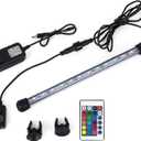 MQ 16 in Submersible LED Aquarium Light, 2.5W Color Changing Fish Tank Light with Remote Control, IP68 Crystal Glass 18 LEDs Lights Bar, for Fish Tank 20-25 inch