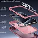 Magnetic Case for iPhone 17 Pro Max with blet Clip Holster,[2X Screen Protector] [Military-Grade Protection], Heavy Duty Case for iPhone 17 Pro Max 6.9 Inchs,Red-Pink