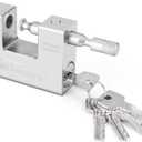 5 Keys Super Silver Heavy Duty Padlock Lock for Garage Warehouse Shipping Container