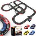 Slot Racing Car Track 32Ft Electric Powered Race Tracks Sets for Boys and Kids,Dual Racing with 4 High Speed Cars and 2 Hand Controllers, Gift Toys for Children 6,7,8 Years Old