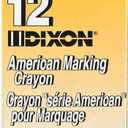 Dixon Long-Lasting Marking Crayons, 5", Black, Pack of 12