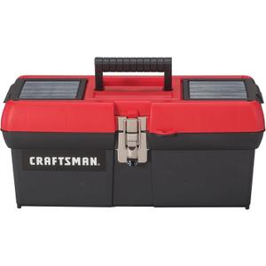 CRAFTSMAN Tool Box, Lockable, 16 in., Red/Black (CMST16901) CRAFTSMAN Tool Box, Lockable, 16 in., Red/Black (CMST16901)
