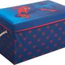Marvel Spiderman Collapsible Toy Storage Bench and Ottoman, 14.5" H x 14.5" D x 25" L