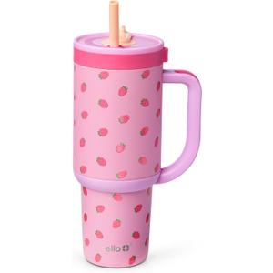 Ello Oasis 30oz Stainless Steel Tumbler - Strawberries