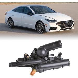 Coolant Thermostat Housing Assembly for Hyundai Sonata Tucson Santa Fe Sport 2010-2016 Kia Sportage Optima Sorento 2011-2016 2.4L L4 Replace 256002G500 25600-2G500 86025 86230 902-5128 817060
