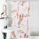 Vintage Western Cowgirl Shower Curtains Rustic Wild West Cowboy Ride Horse and Desert Cactus Polyester Waterproof Cloth Bathroom Curtain with 12 Hooks 36x72Inch92x183cm