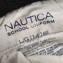 Nautica Boys' Big School Uniform Jogger Pants, Elastic Waistband with Drawstring Closure, Stretch Twill Fabric, Black, 14-16
